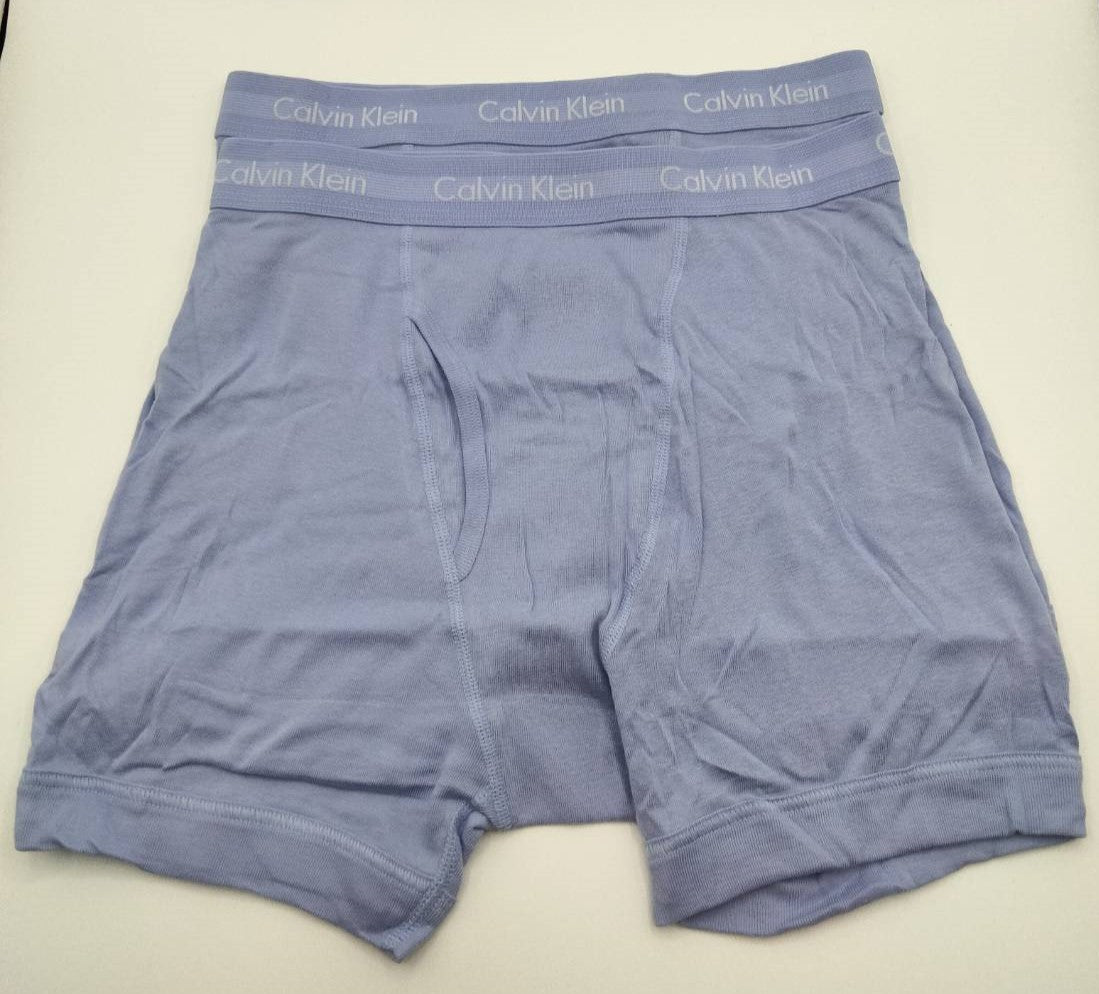 Calvin Klein(カルバンクライン) ボクサーブリーフ ライトブルー 2枚セット 100%コットン メンズボクサーパンツ 男性下着 NB1899