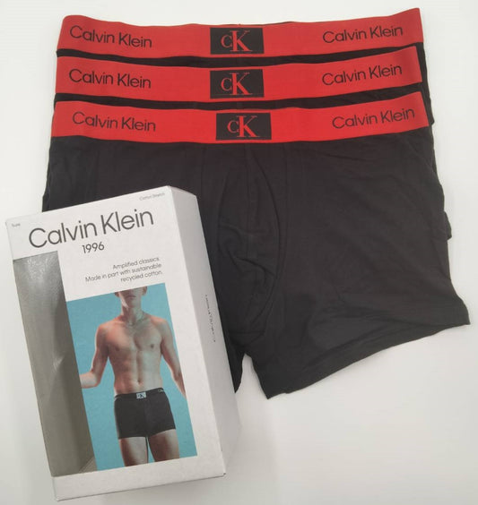 Calvin Klein1996(カルバンクライン)  ボクサーパンツ Red Mサイズ 3枚組 メンズボクサーパンツ 男性下着 NB3582