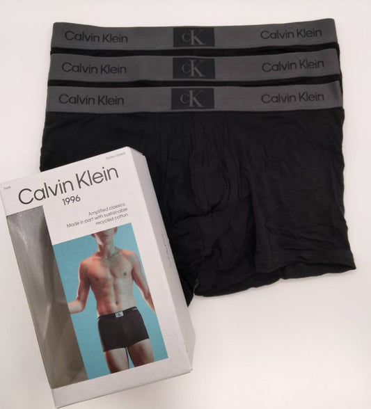 Calvin Klein1996(カルバンクライン)  ボクサーパンツ 黒 Mサイズ 3枚組 メンズボクサーパンツ 男性下着 NB3582