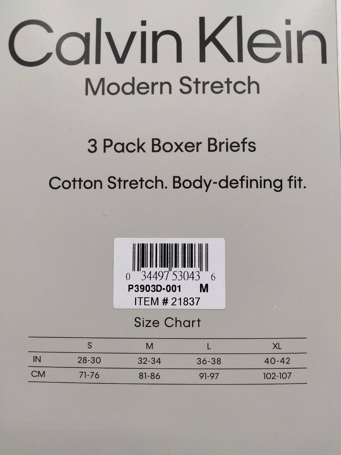Calvin Klein(カルバンクライン)  ストレッチボクサー ブラック メンズ下着 3枚セット