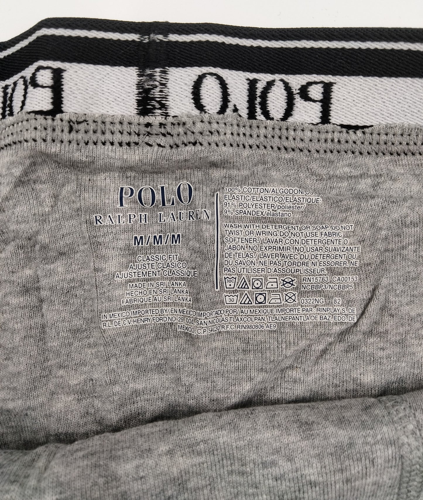 POLO RALPH LAUREN(ポロ ラルフローレン) ミドルボクサーパンツ Grey 3枚セット メンズ下着 NCBBP5