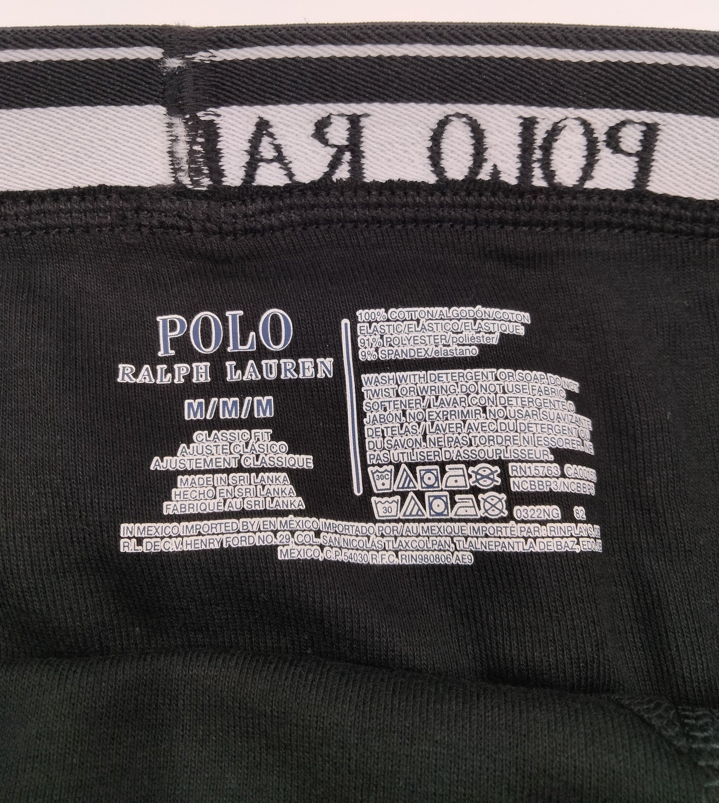 POLO RALPH LAUREN(ポロ ラルフローレン) ミドルボクサーパンツ Black 1枚 メンズ下着 NCBBP5