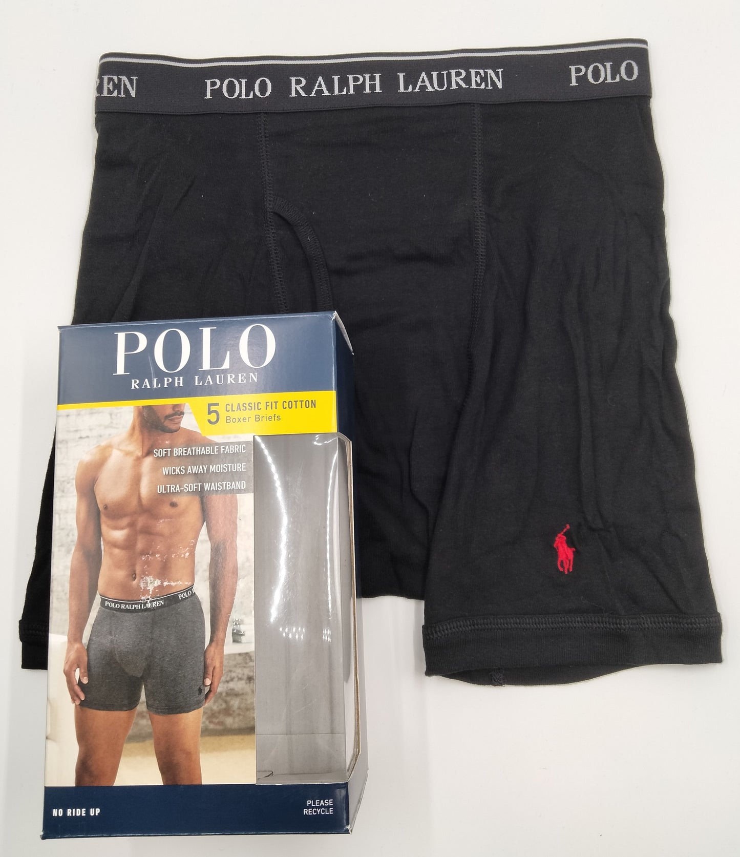 POLO RALPH LAUREN(ポロ ラルフローレン) ミドルボクサーパンツ Black 1枚 メンズ下着 NCBBP5