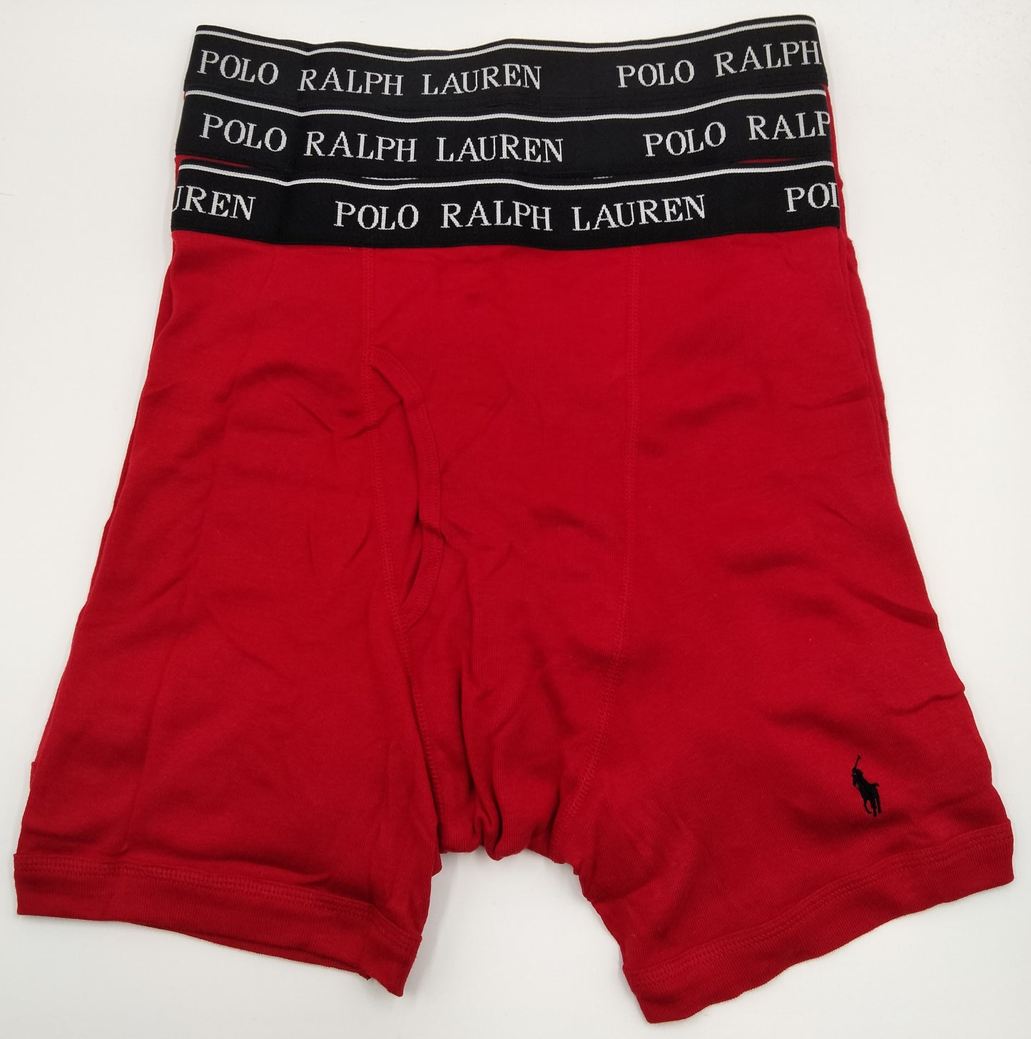 POLO RALPH LAUREN(ポロ ラルフローレン) ミドルボクサーパンツ Red 3枚セット メンズ下着 NCBBP5