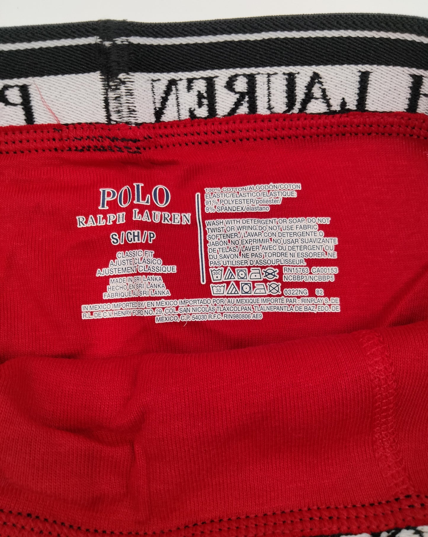 POLO RALPH LAUREN(ポロ ラルフローレン) ミドルボクサーパンツ Red 3枚セット メンズ下着 NCBBP5