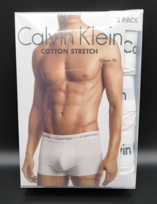 Calvin Klein(カルバンクライン) ローライズ ボクサーパンツ  ホワイト Mサイズ 3枚セット コットンストレッチ  NU26642